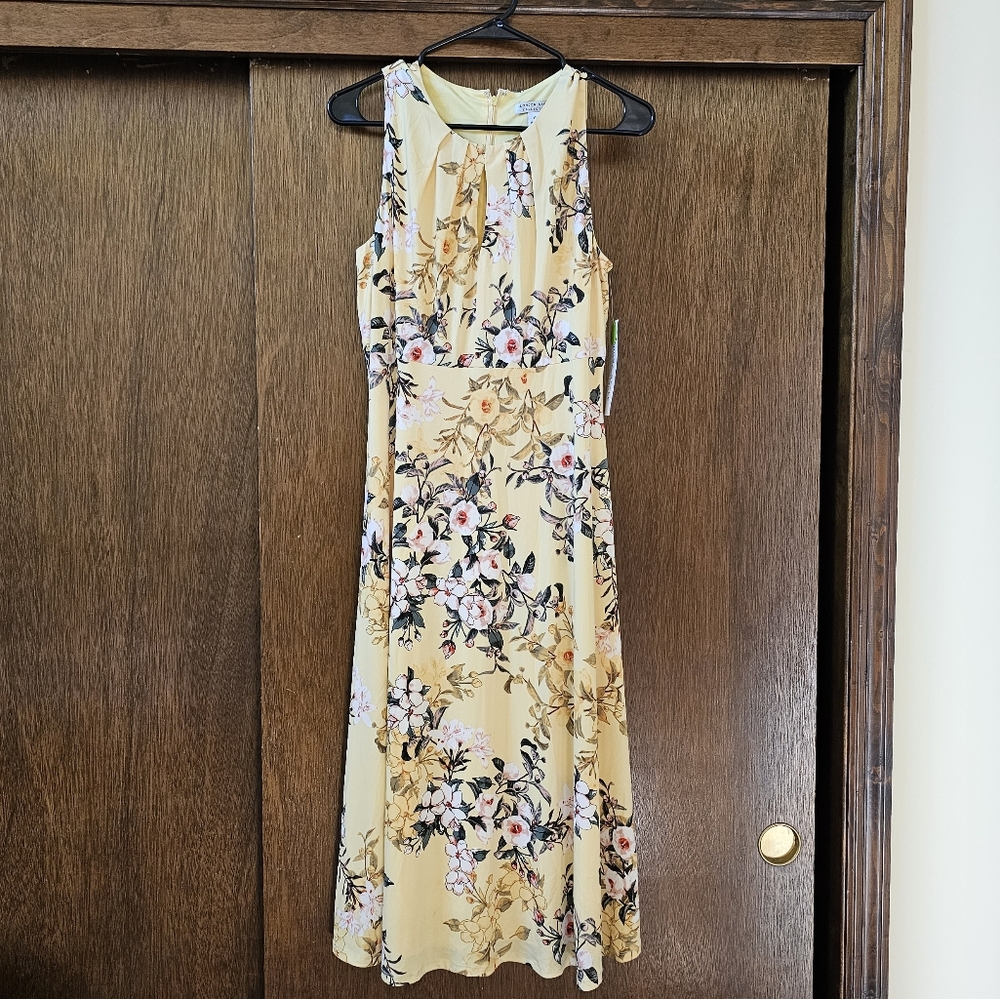 Women's yellow floral dress